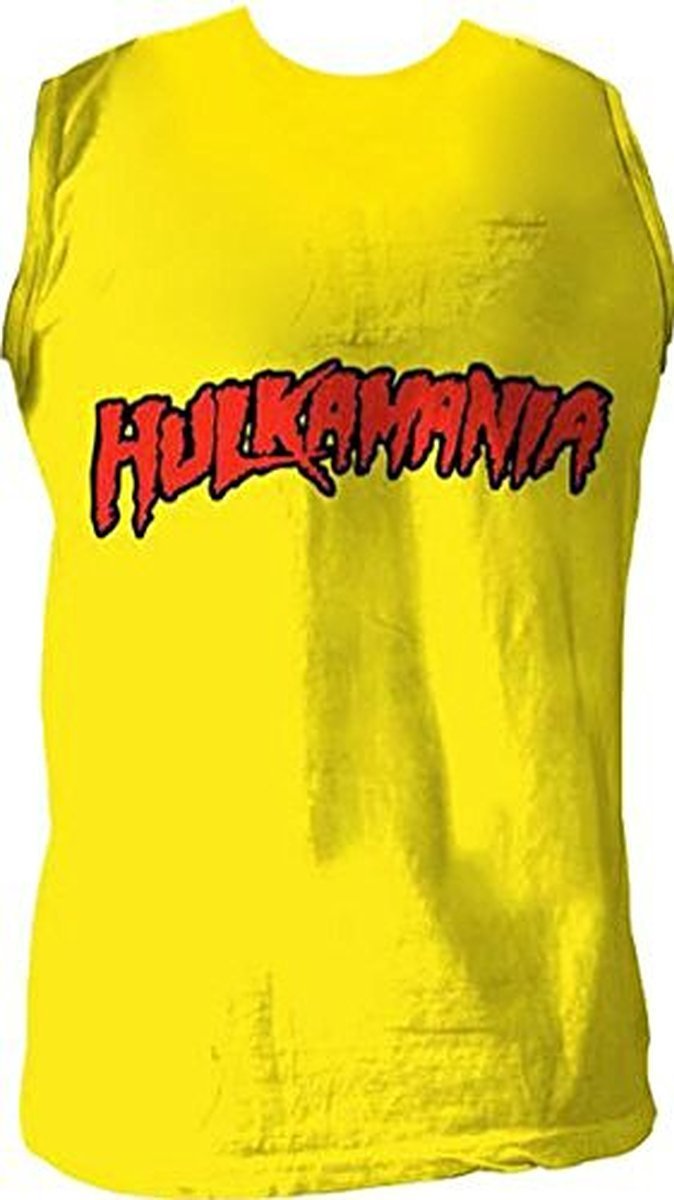 Hulk Hogan Hulkamania Sleeveless T-Shirt Gold (XL)