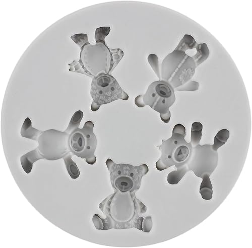 Miniatura 7 de Sijiangmold Molde de silicona para el día de San Valentín, molde de fondant de oso lindo oso de chocolate para decoración de pasteles, decoración de