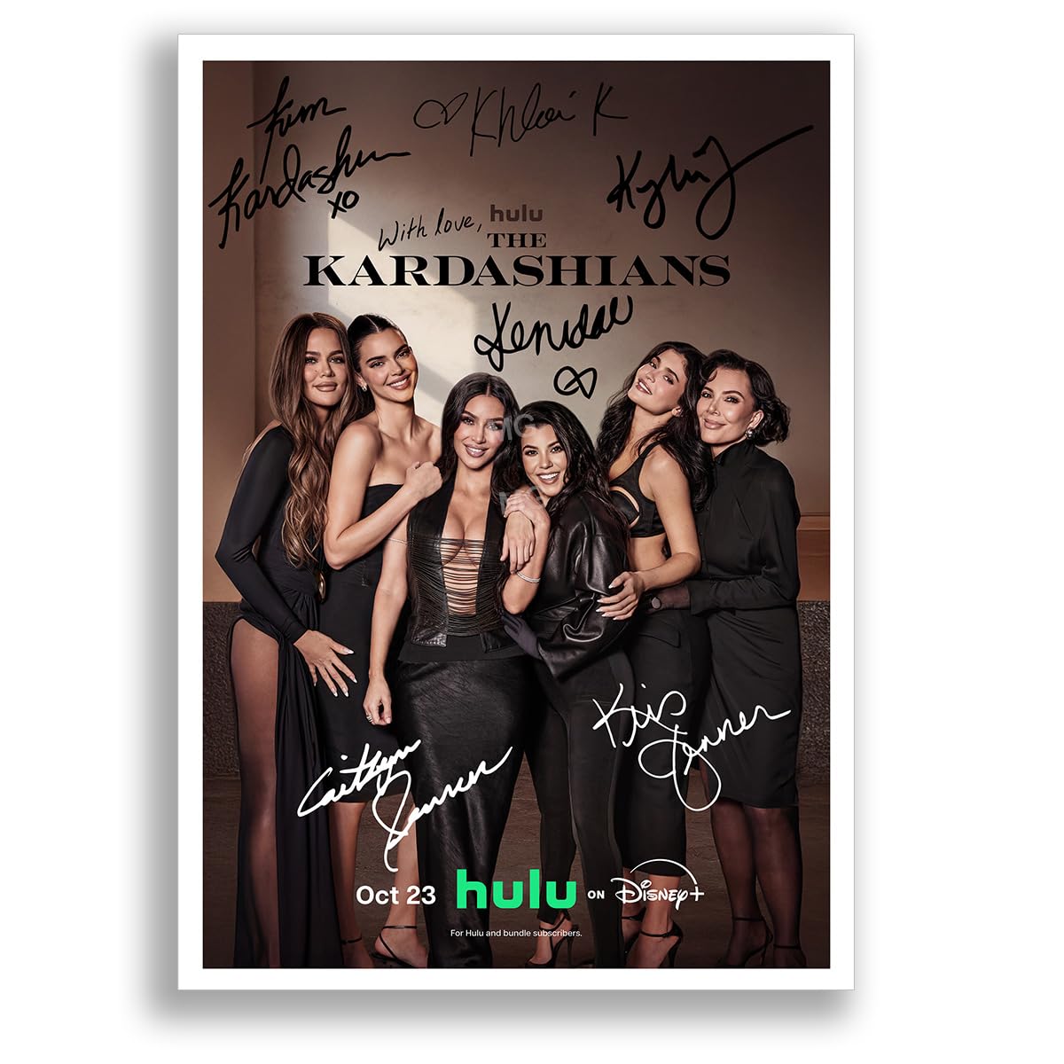 Mounted Gifts Trading The Kardashians Cast Signed A4 Poster Photo Print Framed Autograph Gift TV Show Kourtney Kim Khloe Kendall Kylie (A4 Poster only)