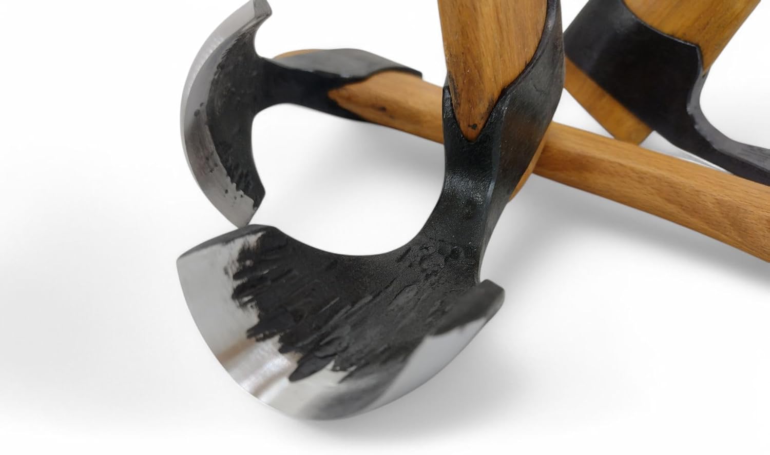 Set of 3 wood carving woodworking bowl adze tools - straight - large - small curved adze