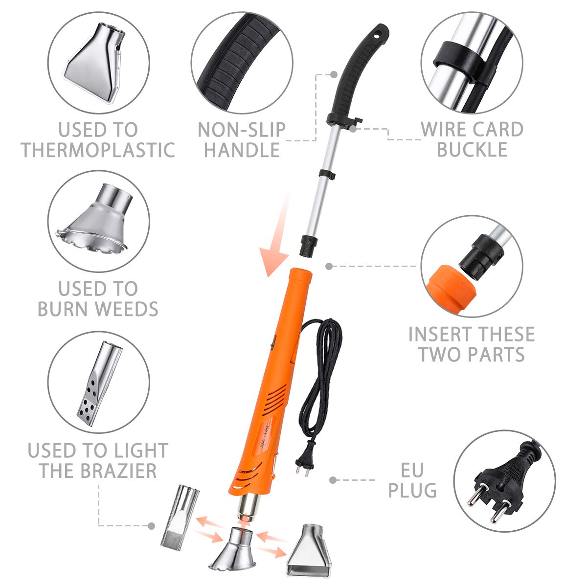 GMtes Utensili per Il Giardinaggio dell'erbaccia elettrica del bruciatore del bruciatore del bruciatore del bruciatore del bruciatore del bruciatore del bruciatore 550L / min/min/min