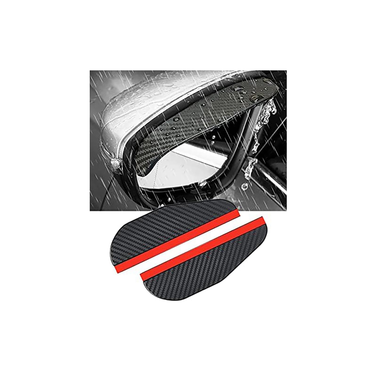 Woniyal 2Pcs Rain Eyebrows for Ford Explorer EV SUV 2024 Side Mirror Guard Waterproof Visor Flexible Protective Exterior Accessories