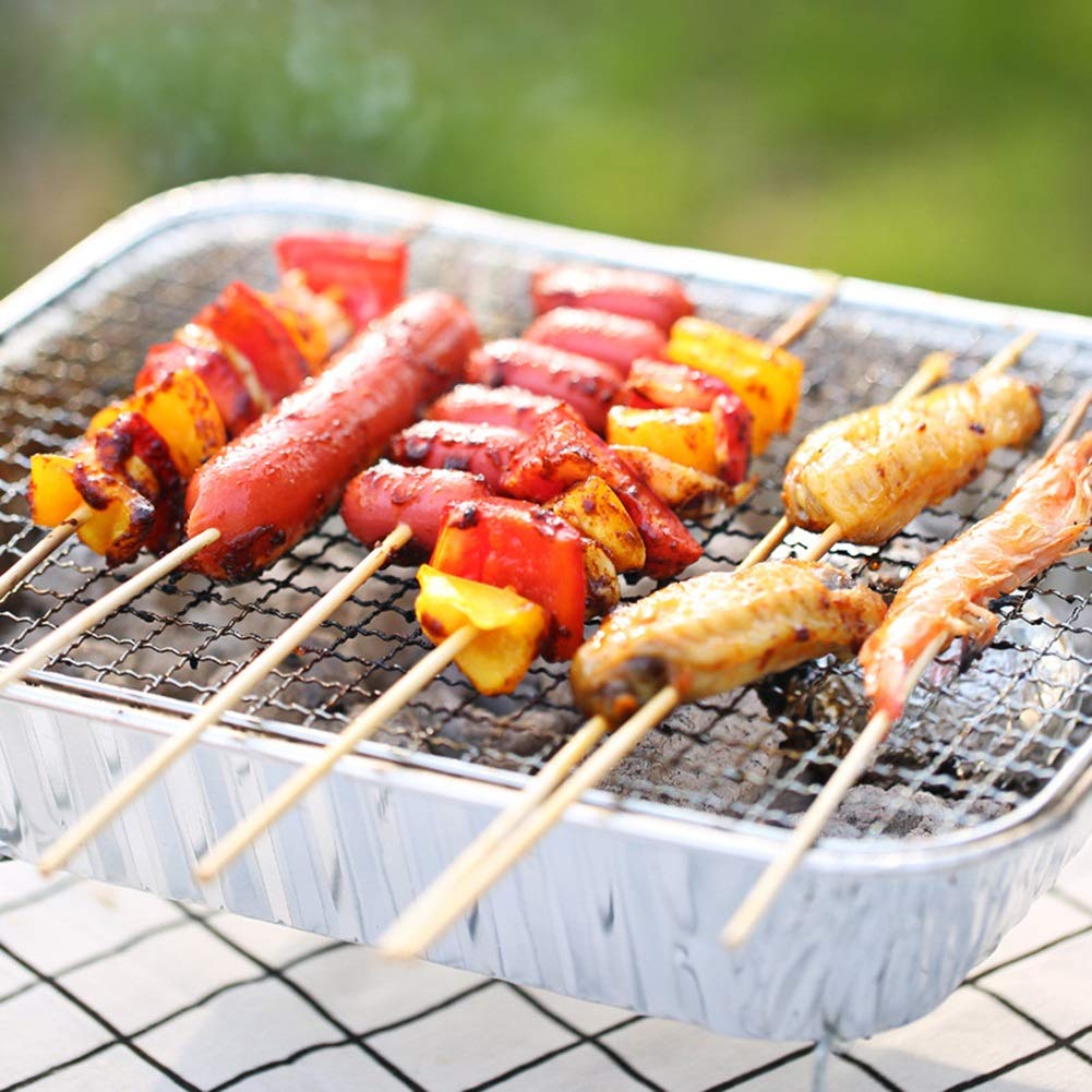 Parrilla Desechable Portátil, Parrilla Paranic en Casa, Estufa de Barbacoa con Carbón para 2-3 Personas