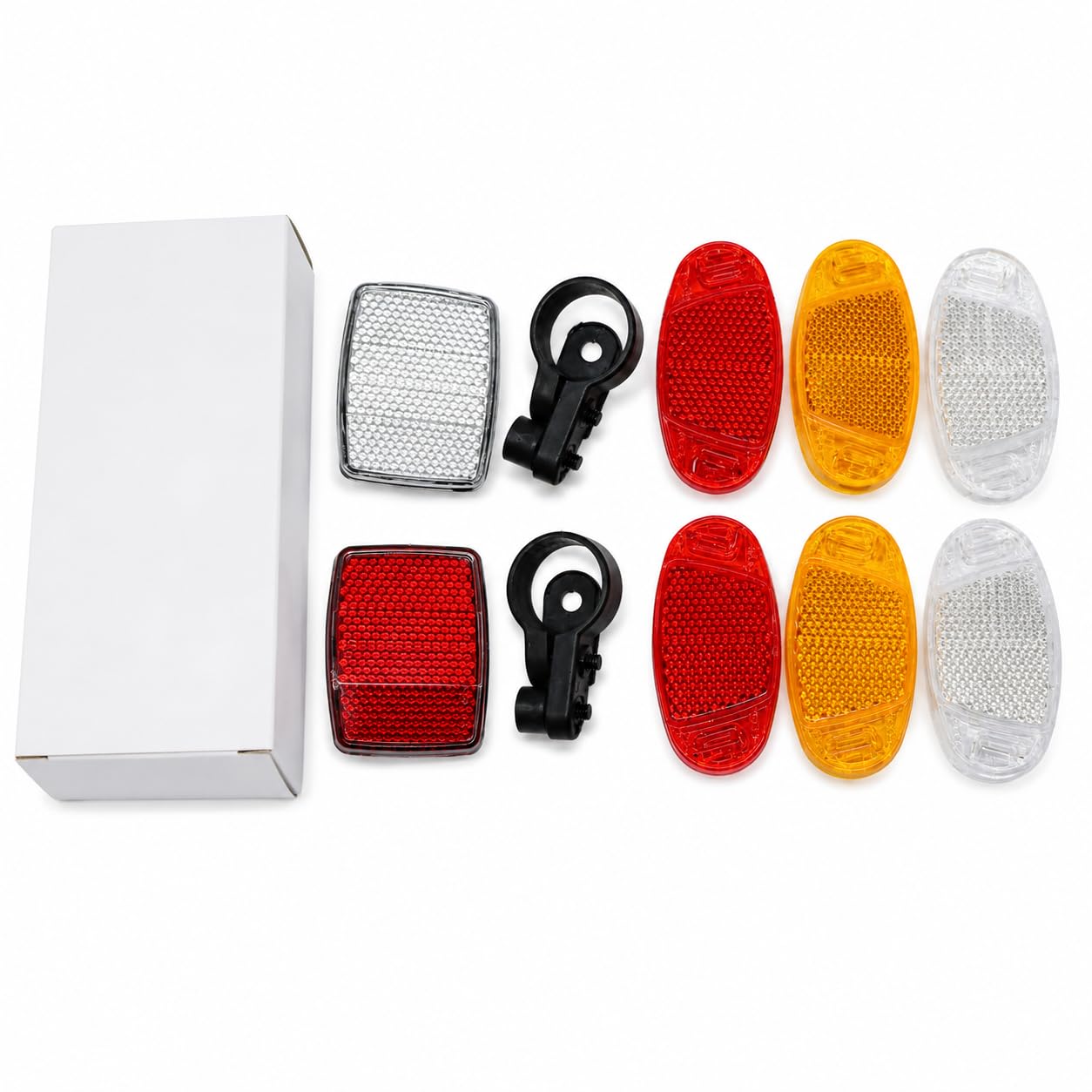 Tangdira Bike Reflector Set – Front, Rear & 6 Spoke Reflectors