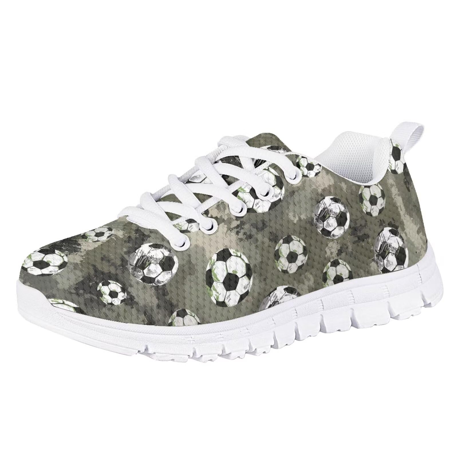 Doojoayie Soccer Ball Tennis Shoes for Boys Size 2 Wide Big Kids Sneakers Boys Trendy Camouflage Bowling Shoes for Kids Summer Active Play Outdoor Shoes