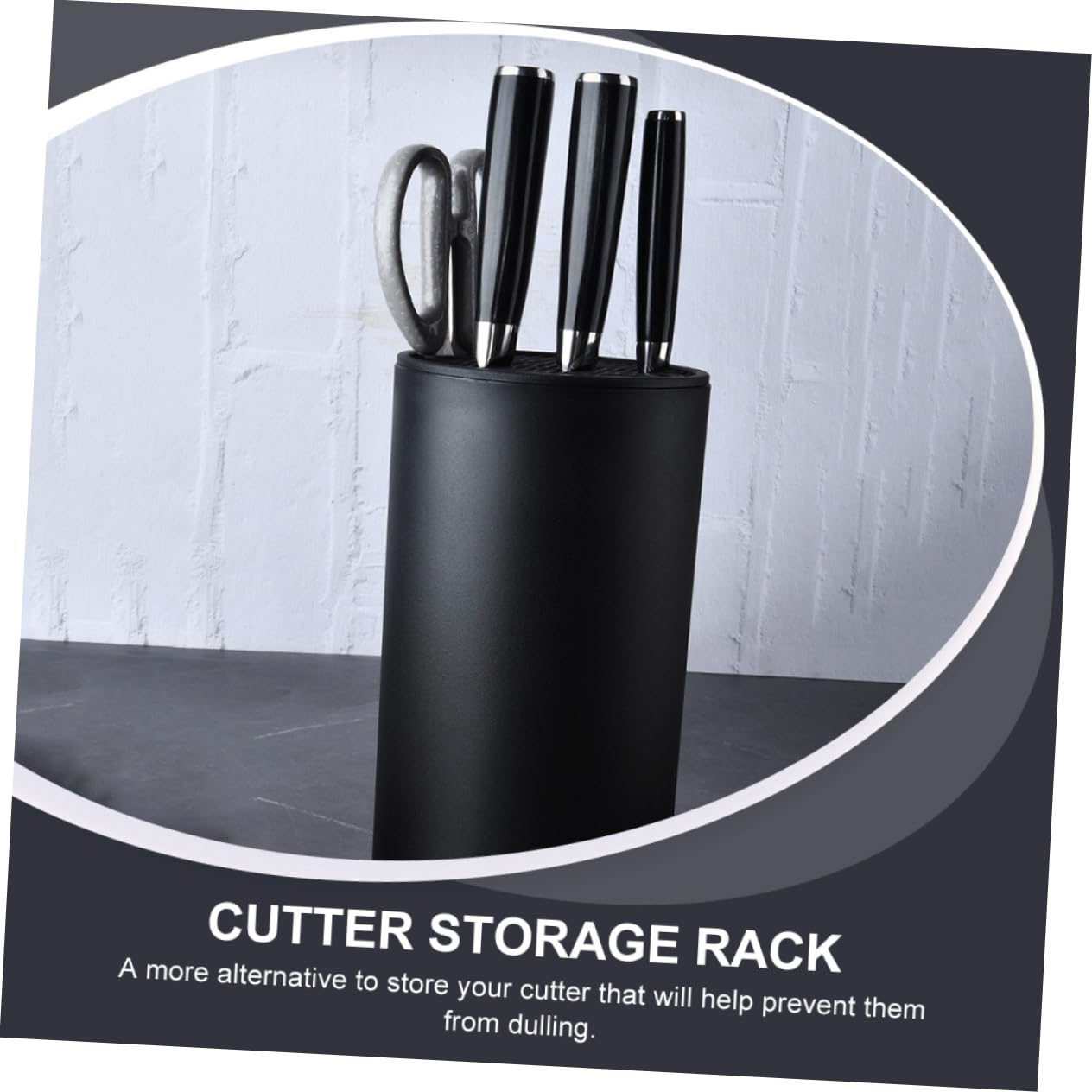 ULTECHNOVO Support Couteaux de Cuisine Noir Détachable Organisateur Pratique pour Rangement Ustensiles Cuisine