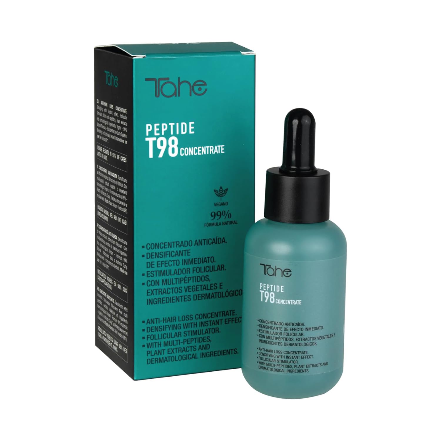 Tahe Peptide T98 Pack Anticaída del Cabello: Tratamiento Concentrado 50 ml + Champú 300 ml