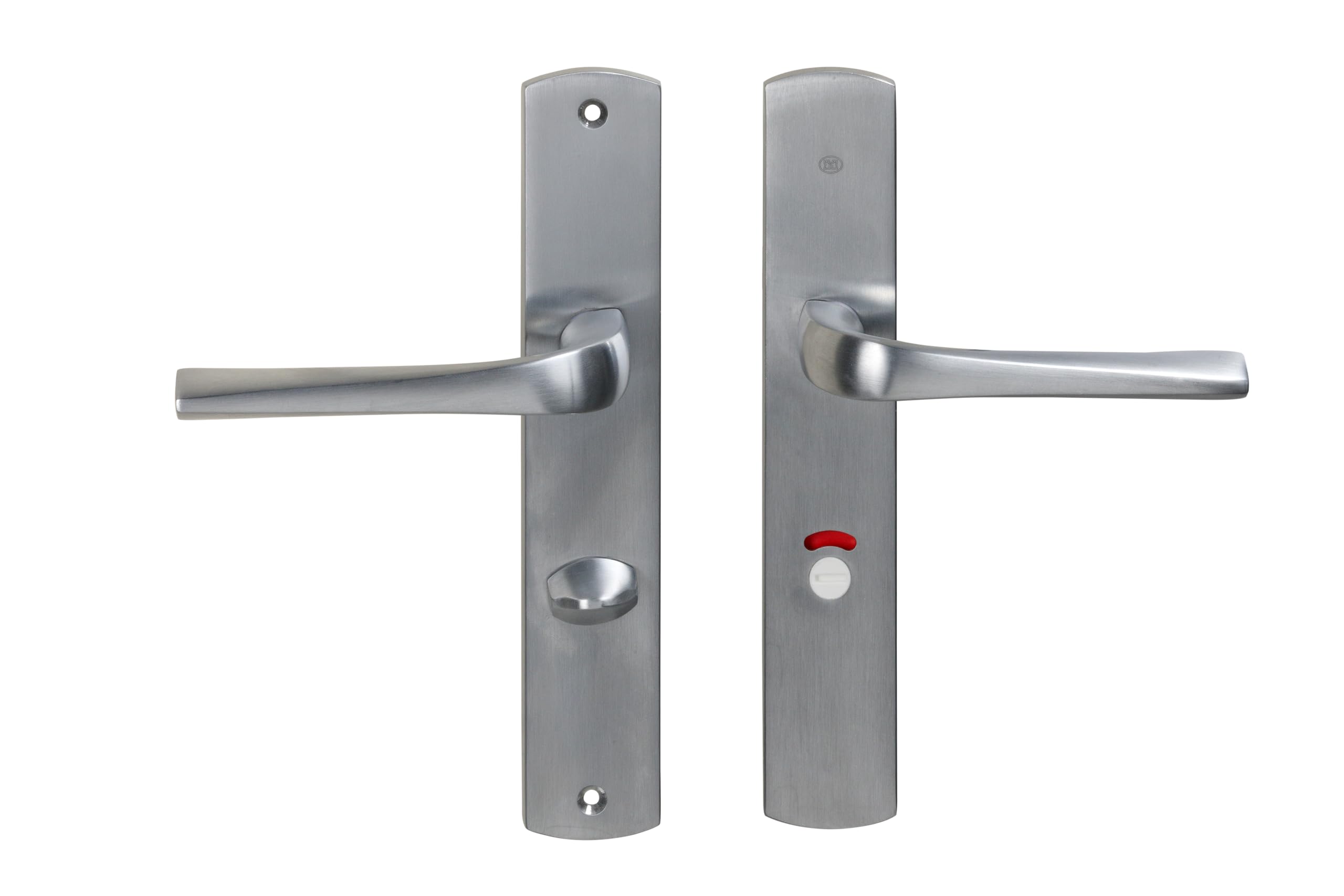 Bricard 879057 Pair of Handles Satin Chrome Zamack on Evidence Plate Toilet Door