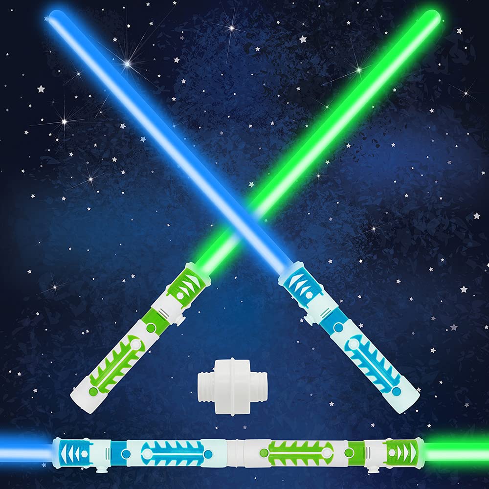 JOYIN Light Up Saber 2in1 LED FX Dual Lightsaber Toys, Light Up