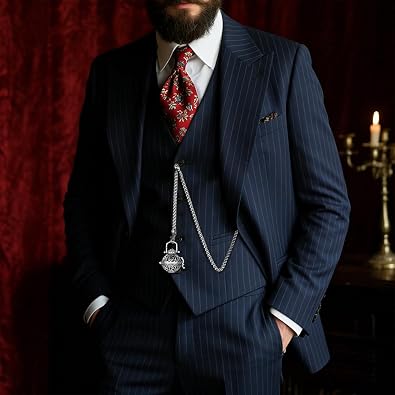 BOSHIYA Pocket Watch Double Albert Chain