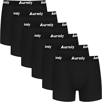 6 Pack Mens Trunks,Mens Boxer Shorts,Cotton Boxers for Men,Soft Underpants,Man Underwear Gift Set,No Itchy Labels