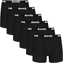6 Pack Mens Trunks,Mens Boxer Shorts,Cotton Boxers for Men,Soft Underpants,Man Underwear Gift Set,No Itchy Labels