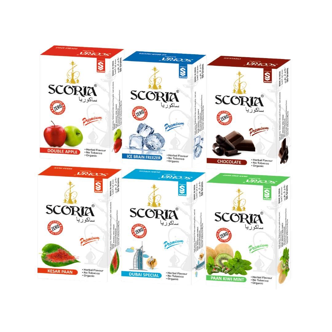 SCORIA Herbal Hookah Molasses (100 Nicotine and Tobacco Free) Double