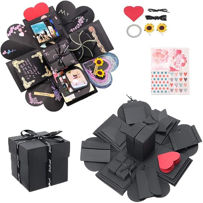 Amazon Tumao Diy アルバム サプライズボックス クリエイティブ スクラップブック クリスマスのテーマ デザイン ロマンチック クリスマス プレゼント カード ギフト ハンドメイド 爆発ボックス ギフトボックス 手作り ラブメモリフォトアルバム 写真 誕生日記念日贈り物
