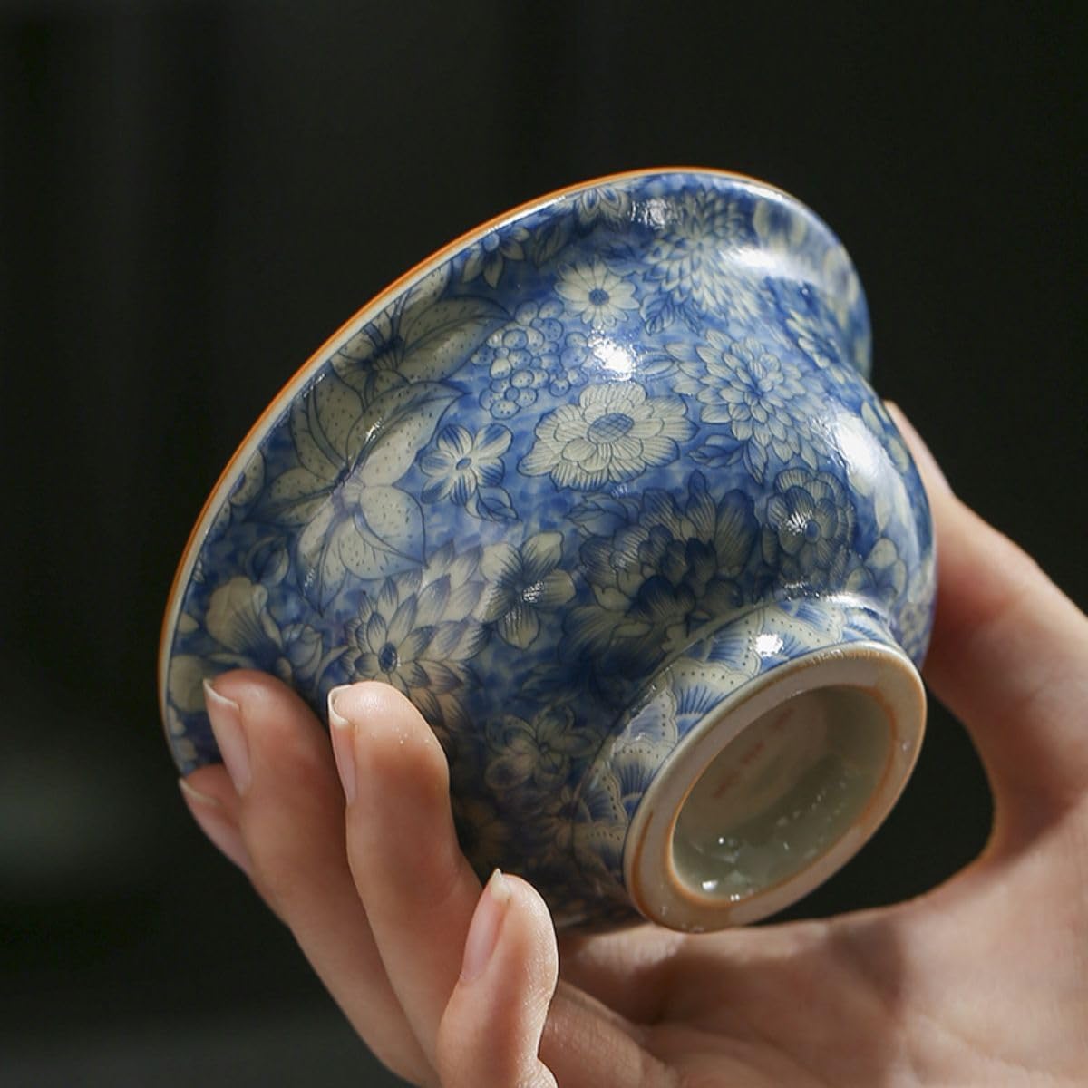 茶杯 used porcelain for making tea.陶瓷鎏银功夫茶具 Unique Gongfu Chinese Tea Set 高档茶盏 Kiln Glaze Porcelain Tea Set 建盏 covered bowl,玉汝瓷主人杯 Masters Cups Q209