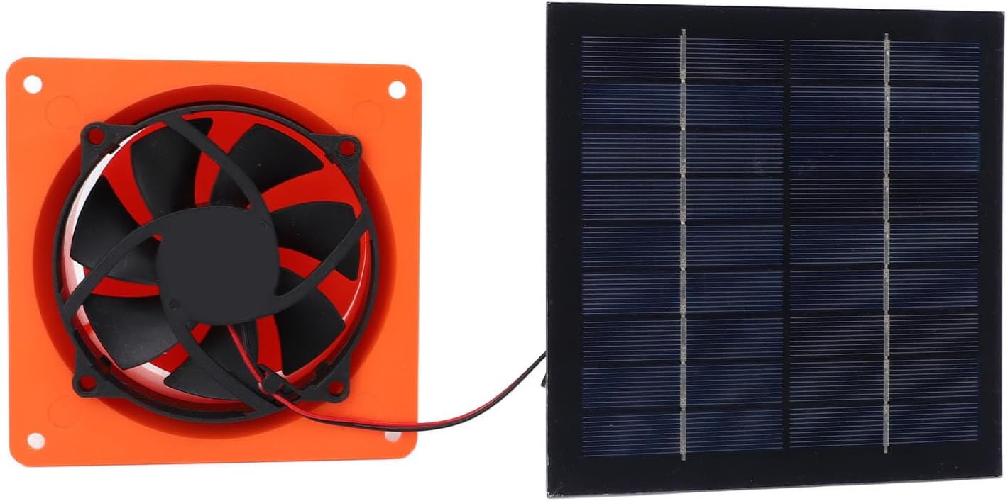 Solar Powered Vent Fan Kit Cooling for Attics Greenhouses RVs 20W