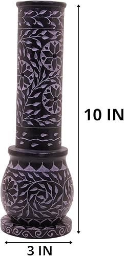 Miniatura 4 de Soporte para palitos de incienso negro con esteatita de mármol, quemador de velas, soporte para velas de té, soporte redondo para incienso