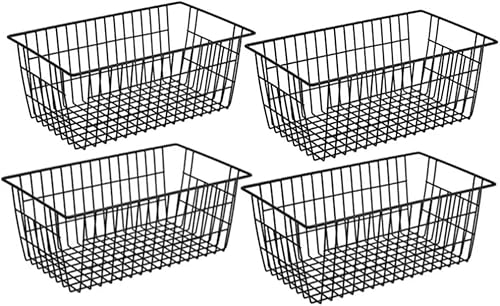 Miniatura 8 de Slideep Organizador de alambre grande de granja, cesta de almacenamiento de alimentos para armarios de cocina, oficina, baño, despensa, organización