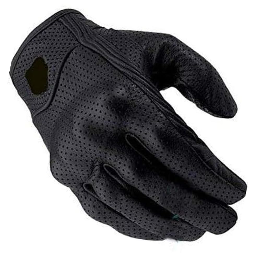 Riloer Motorrad Krcken Handschuhe 2-Lagen Leder ATV Handschuhe Motorrad  Cross Handschuhe Anti-Rutsch Verschleifester Touchscreen schwarz :  Amazon.de: Sport & Freizeit