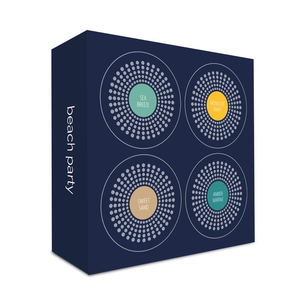 Moodo Smart Home Aroma Diffuser Fragrance Capsules - Refill Pods - 4 Pack (Beach Party)