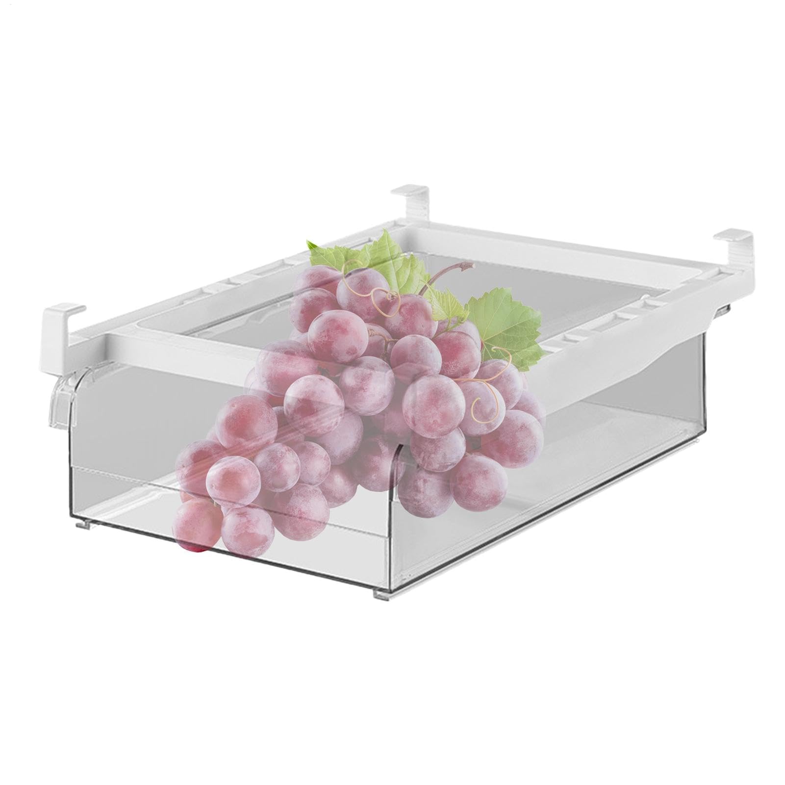 Cassetto da frigorifero da appendere, estraibile, per verdure, frutta, carne e dispensa, cestino per frigorifero per una nizzazione ottimale degli alimenti e risparmio di spazio