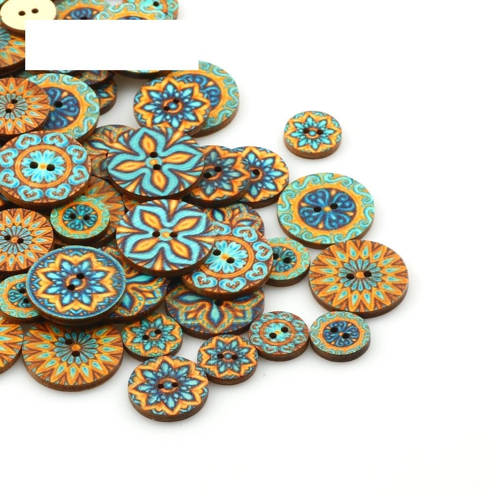 Lot De 20 Boutons Ronds En Bois Brun - 10mm - 4 Trous - Idéal Couture Et Loisirs Créatifs