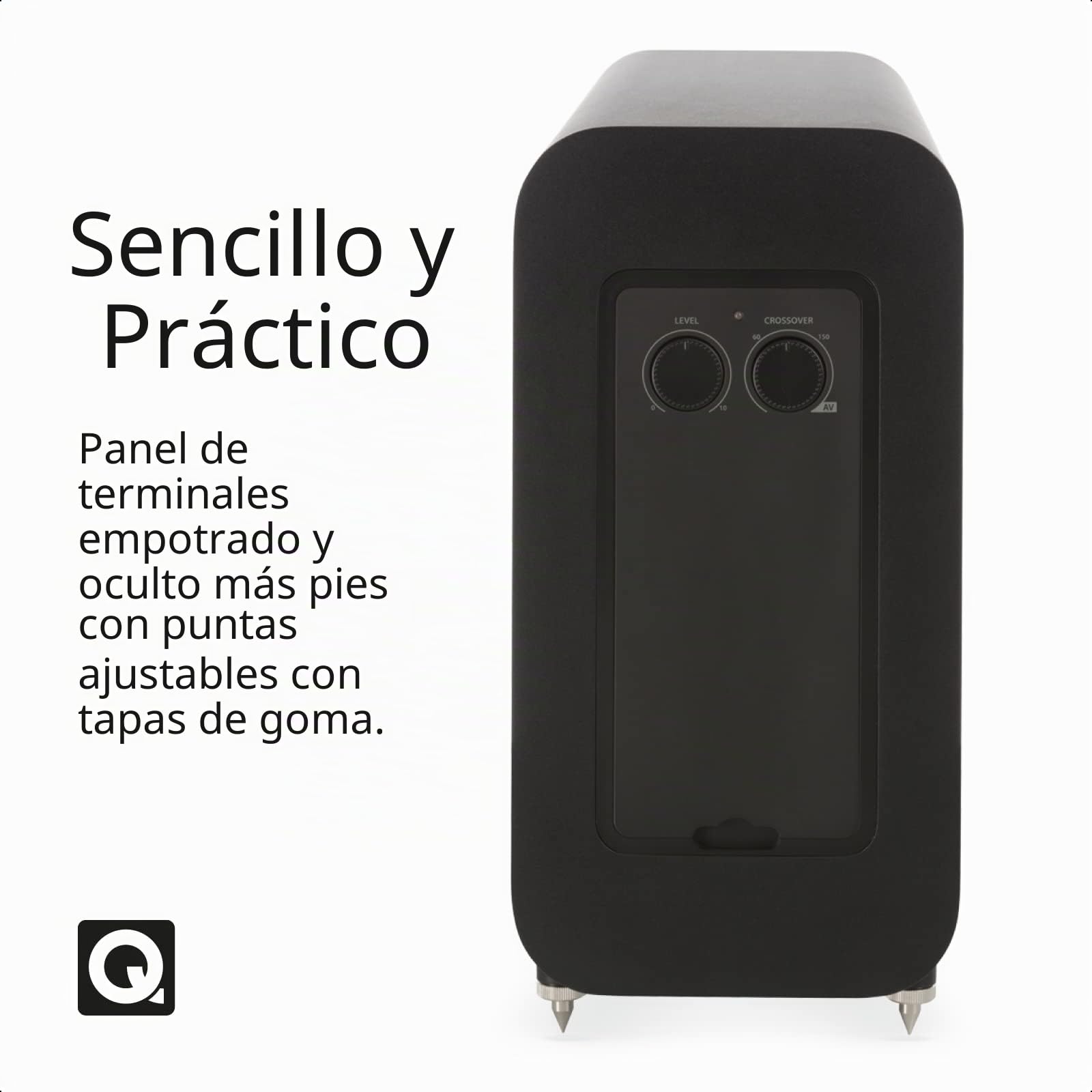 Q Acoustics 3060s Altavoz de Graves Activo (Negro Carbono)