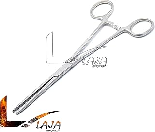 LAJA Imports Hemostat Forceps, High Quality Stainless Steel Dog Cat Pet Ear Hair Clamp Fishing Tools (18CM Straight)