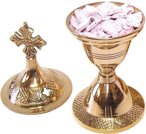 Holy Land Market quemador de incienso de latón pesado 48 pulgadas  pequeño con juego de incienso y carbón o kit