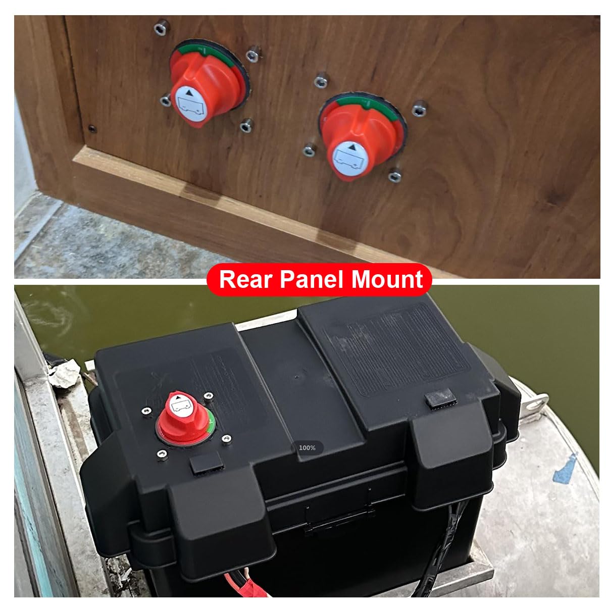 T Tocas Battery Switch Power Cut Master Switch Disconnect Isolator for Car Vehicle RV Boat 12-48V (On/Off)