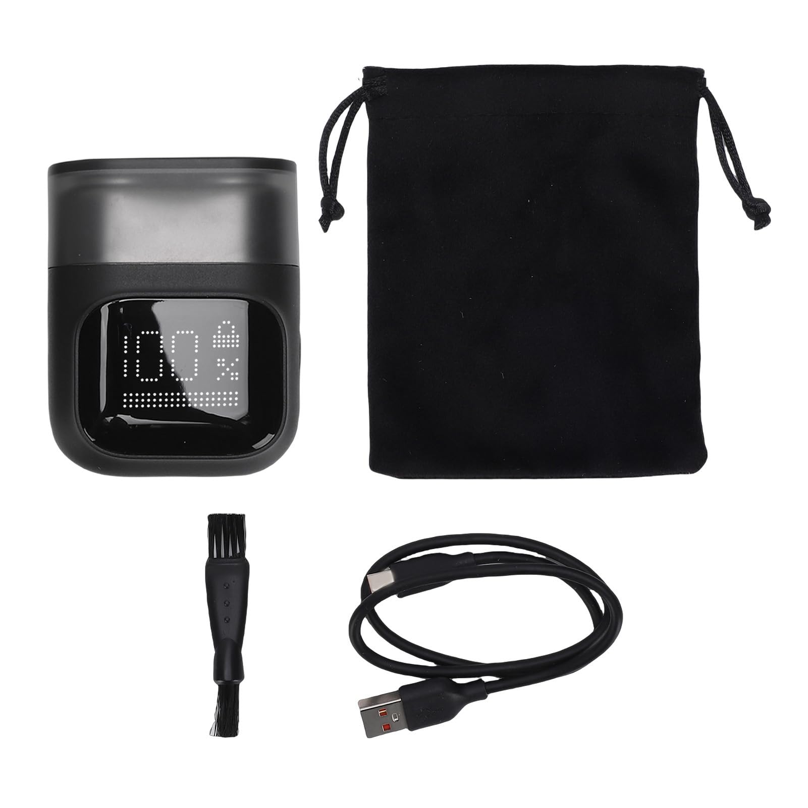 RiToEasysports Regolabarba, Regolabarba Portatile con Display Digitale LCD in Lega Resistente All'acqua per Viaggi All'aperto (BLACK)