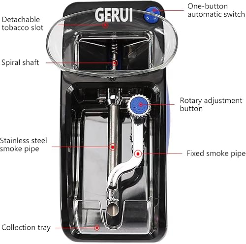 Miniatura 4 de GERUI Mini máquina automática con ruedas de cigarrillos eléctricos azul