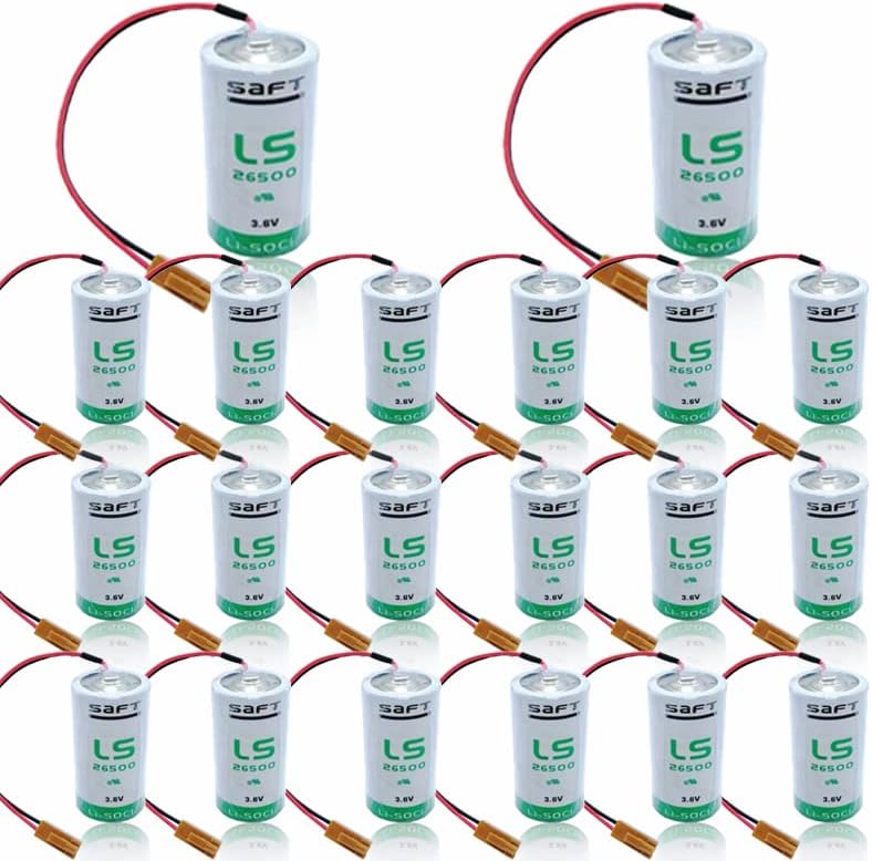 (20 unidades) 3.6V 7700mAh LS26500 Batería para Saft LS26500 Batería de litio con enchufe