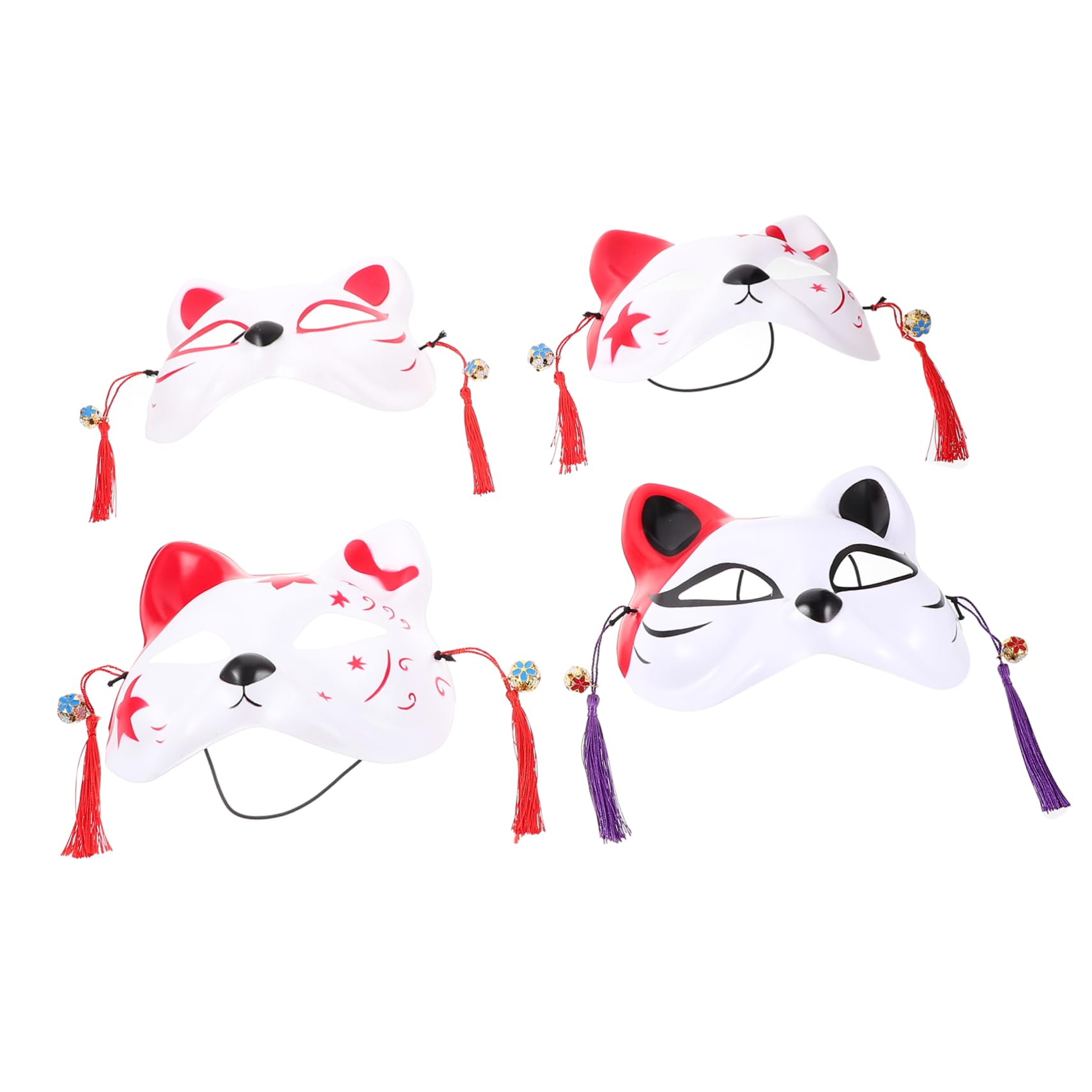 Holibanna Cat Mask Party Half Face Cover Fox Shaped Japanese Style Cosplay and Halloween Mask Random Style