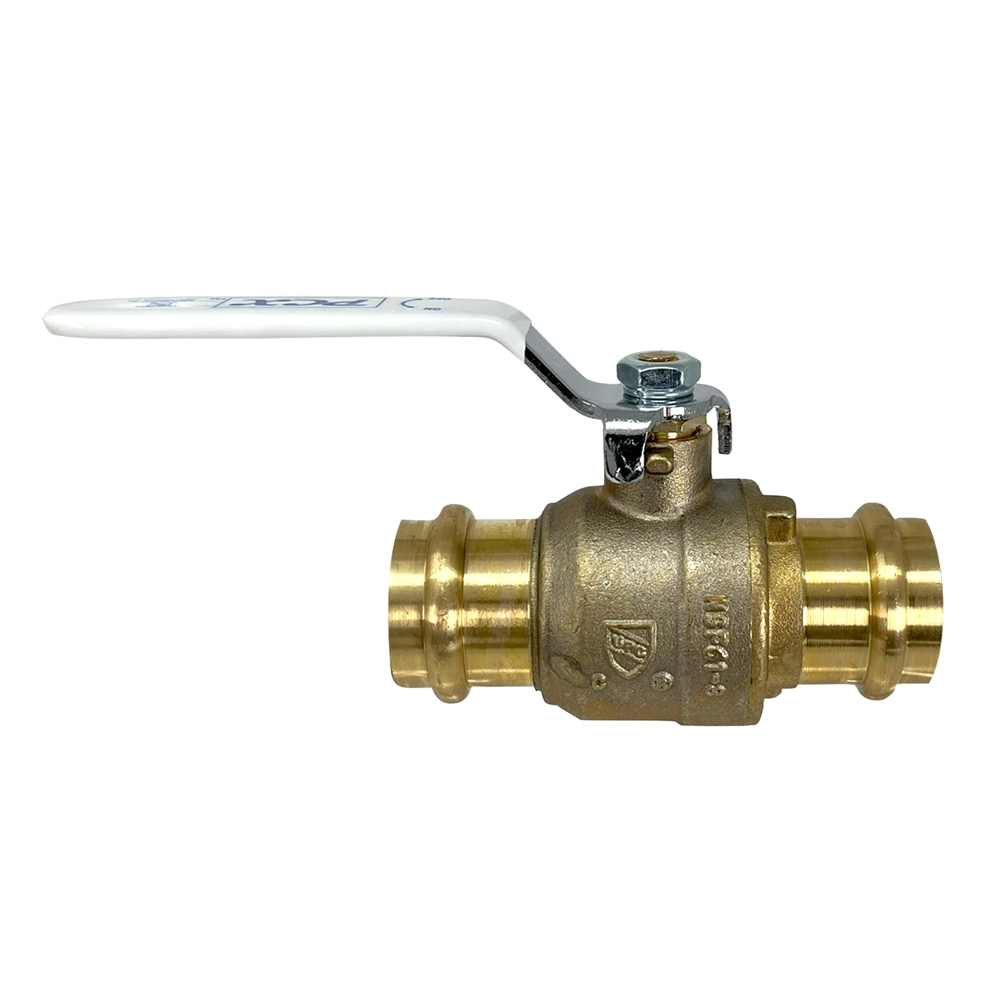 PROCURU Paquete de 2 válvulas de bola de cobre de 1 pulgada, cuerpo de latón resistente, puerto completo, seguro certificado LF (3BP100-2P)