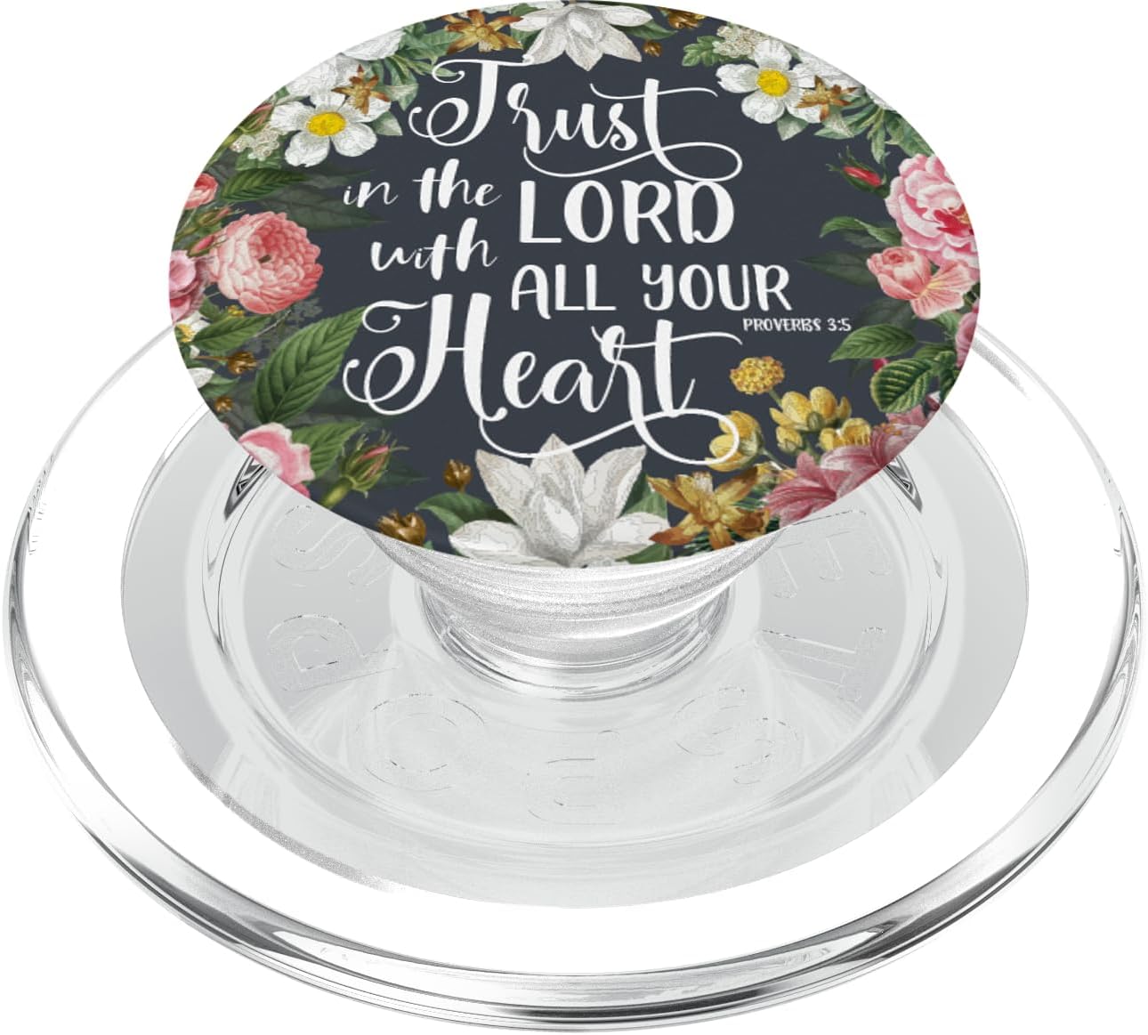 Christian Bible Verse Trust in The Lord Proverbs Floral Gift PopSockets PopWallet for MagSafe