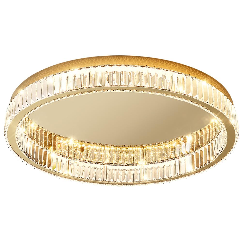 Plafonnier moderne cristal chic pour illuminer chaleureusement le salon