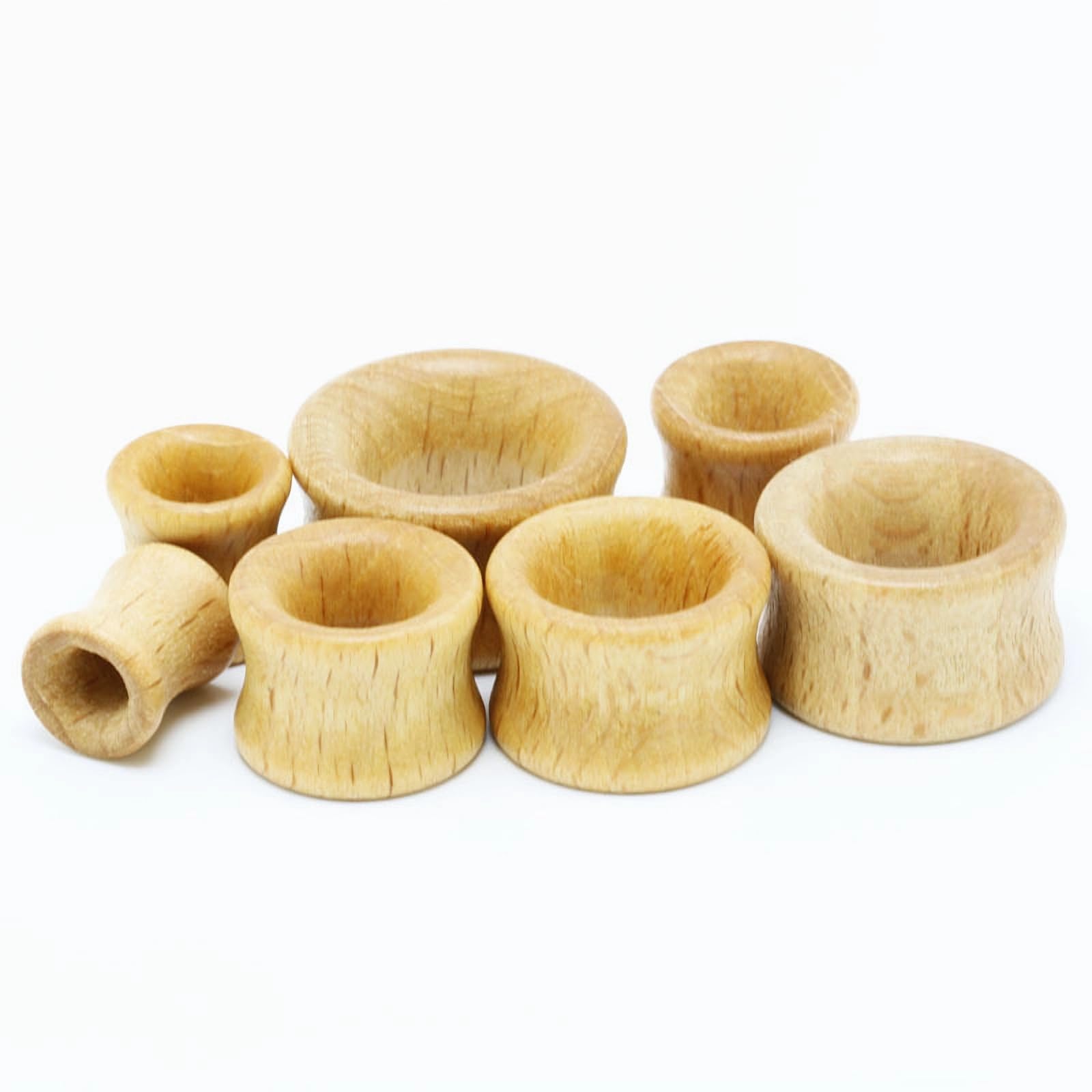 3 pary brązowych czarnych drewnianych kolczyków do uszu, vintage, drewniany pierścień, zatyczki do uszu, tunele, 0 g (8 mm)