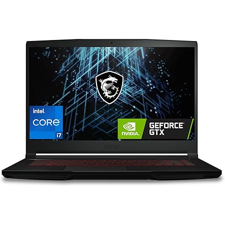MSI Gaming GF63 Thin, Intel Core i7-11800H, 40CM FHD 144Hz Gaming Laptop (8GB/512GB NVMe SSD/Windows 10 Home/Nvidia GTX1650 4GB GDDR6/ Black/1.86Kg), 11SC-852IN