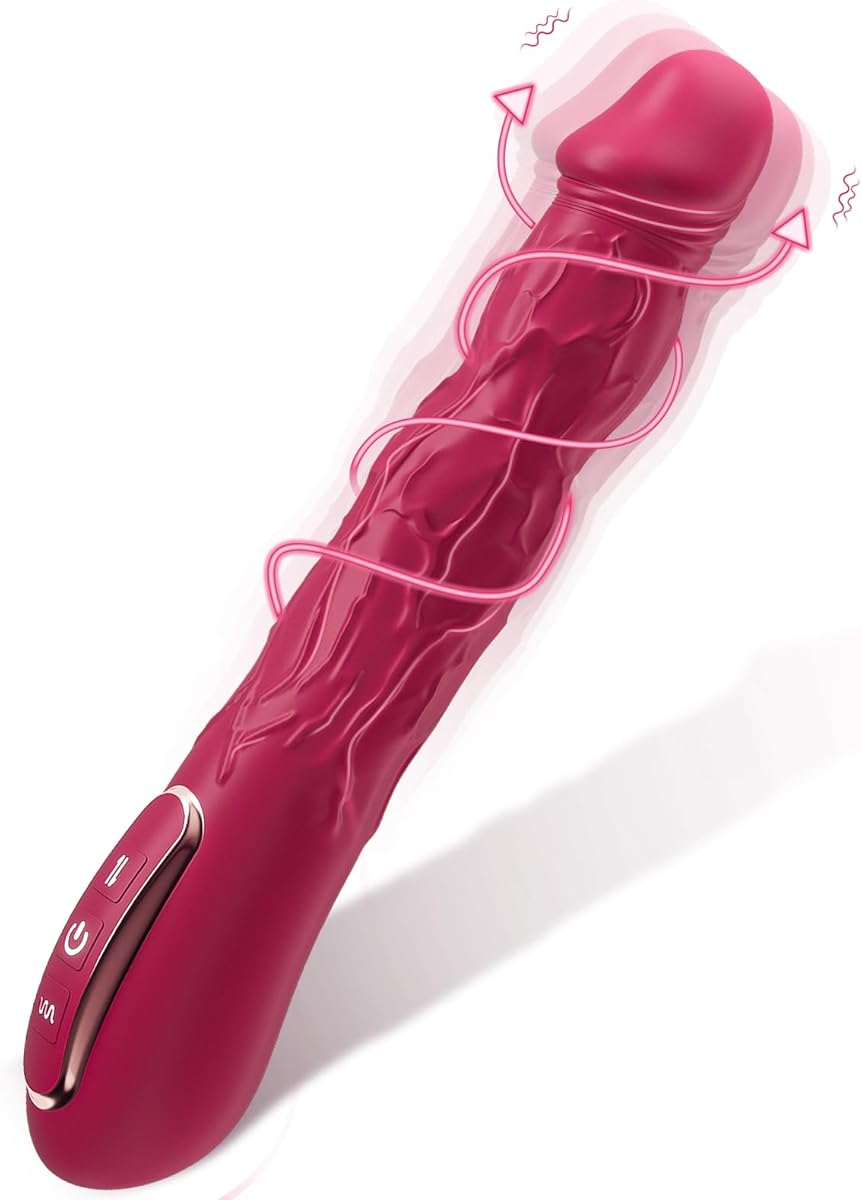 Vibrator Dildo Adult Sex Toys - Realistic Wriggling G Spot Vibrator for Women, Sex Toys Clitoris Anal Dildo with 10 Powerful Vibration Mode, Anal Clitoris Stimulator for Woman Sexual Pleasure