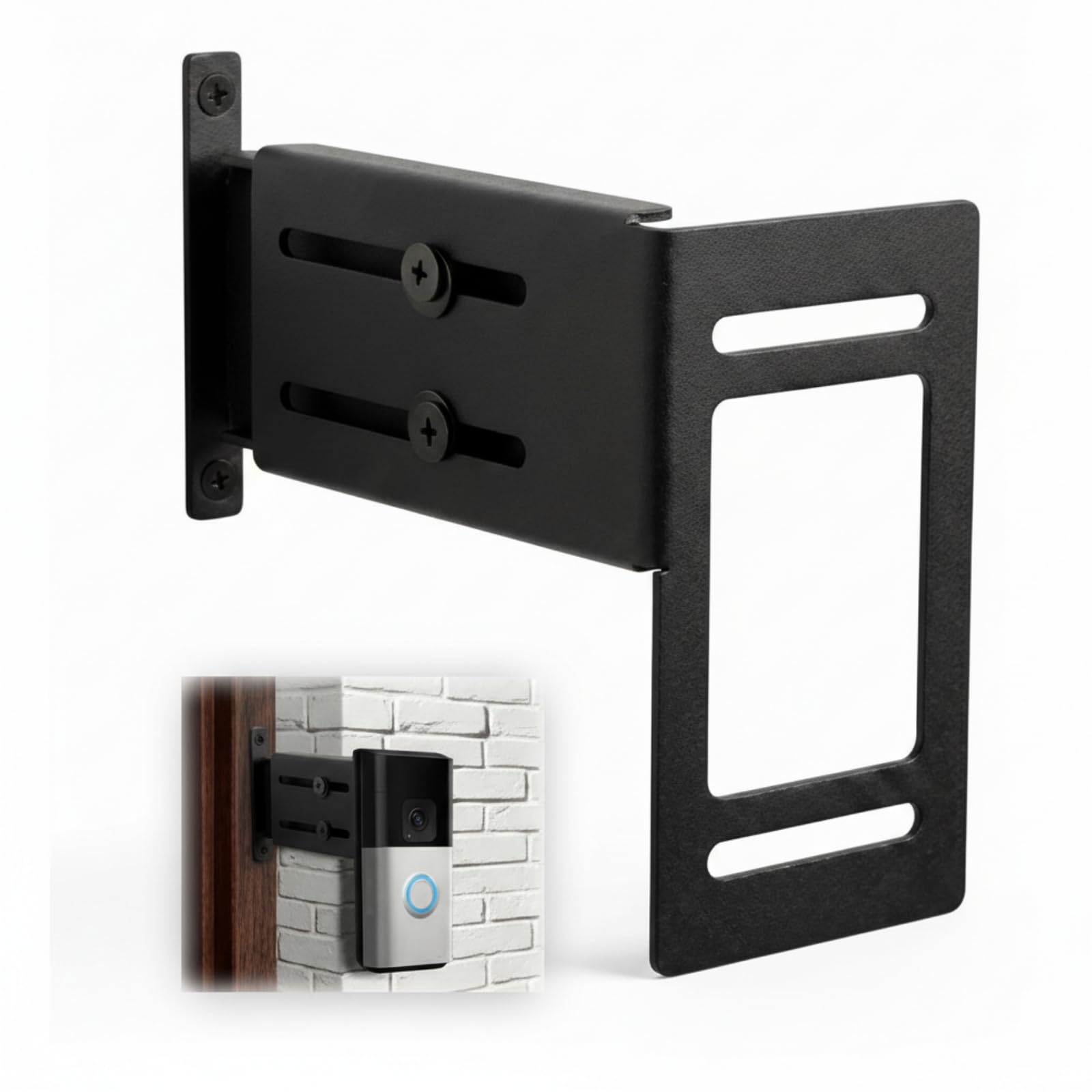 Novabright Doorbell Extender Compatible with Ring (2nd Generation) Brick Mount Extension Extends Doorbell Mount Quality Aluminum Material for Brick Wall Better Visibility and Angle