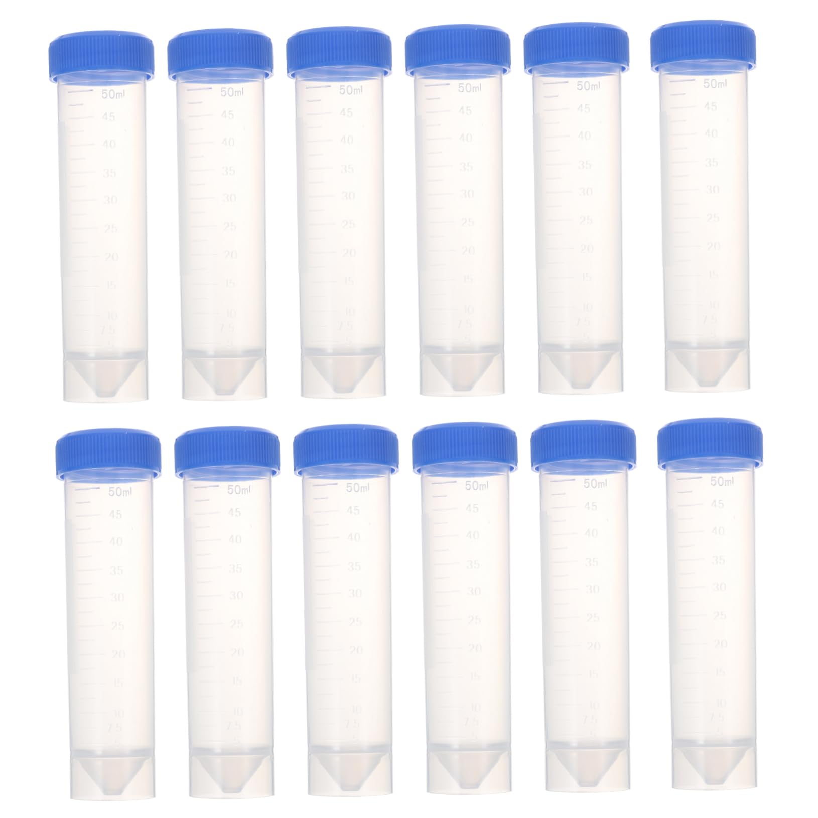 HAWILLOSCH 50ml Centrifuge Tubes Container 25 Pieces Smooth Wall Accurate Measurement for Lab Sample Storage Random