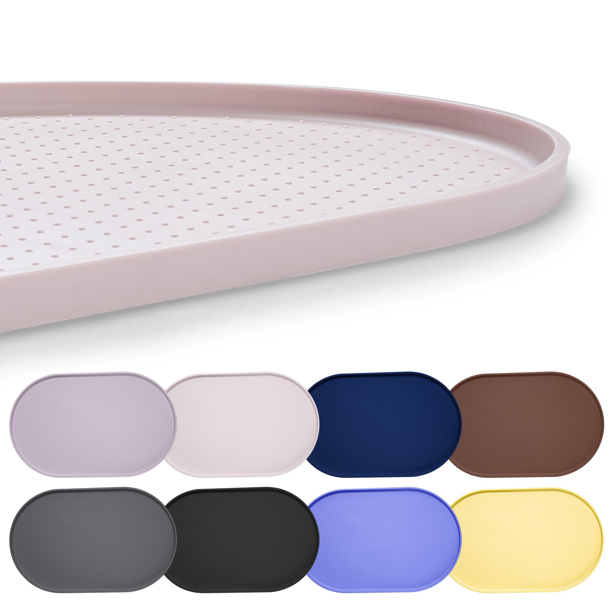 Hubulk 100% Waterproof Silicone Pet Feeding Mat with Raised Edge for Food and Water, Dog Bowl Mats, Cat Bowls Placemat with High Lip Protects Floor