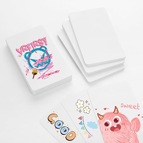 Miniatura 5 de Oungy 312 tarjetas de juego en blanco para escribir en tarjetas flash de bricolaje, tarjetas de juego de papel imprimibles, tarjetas de aprendizaje,
