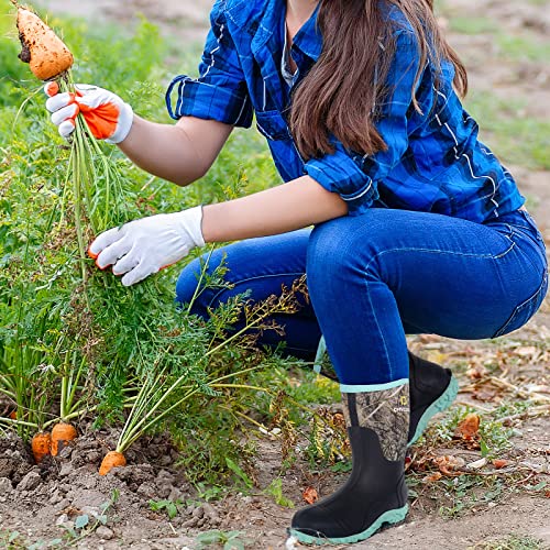 Drycode Rubber Boots For Women All Seasons, 5Mm Neoprene Mid Calf Rain Boots With Steel Shank, Waterproof Insulated Hunting Boots, Durable Women’s Mud Work Boots For Fishing, Farming, Gardening #TOP7