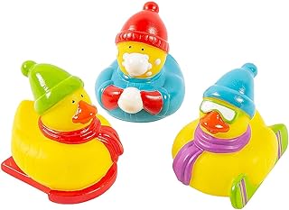 Fun Express Winter Sports Rubber Duckies - Toys - 12 Pieces