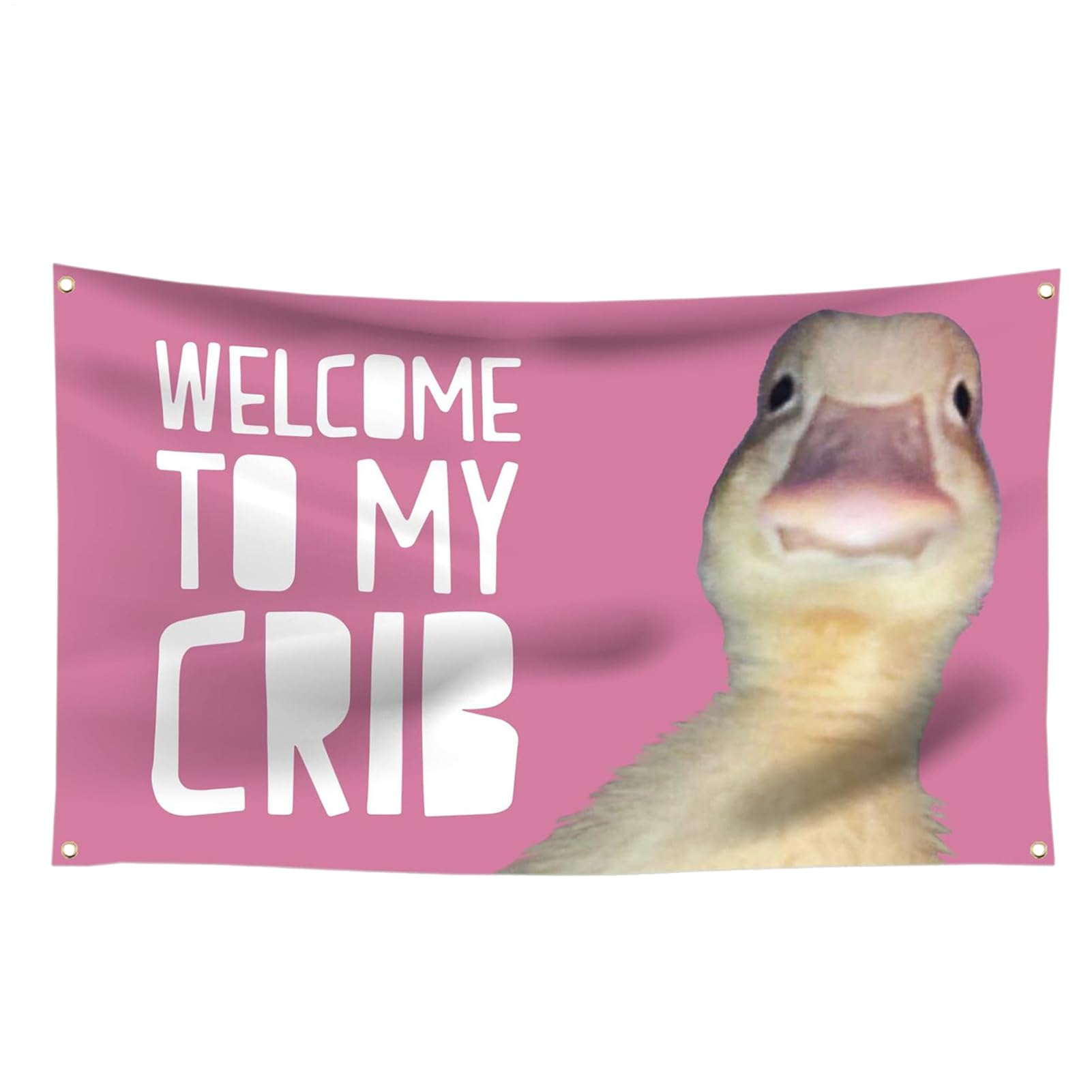 Tapisserie murale Welcome to My Crib en tissu durable pour salon et dortoir