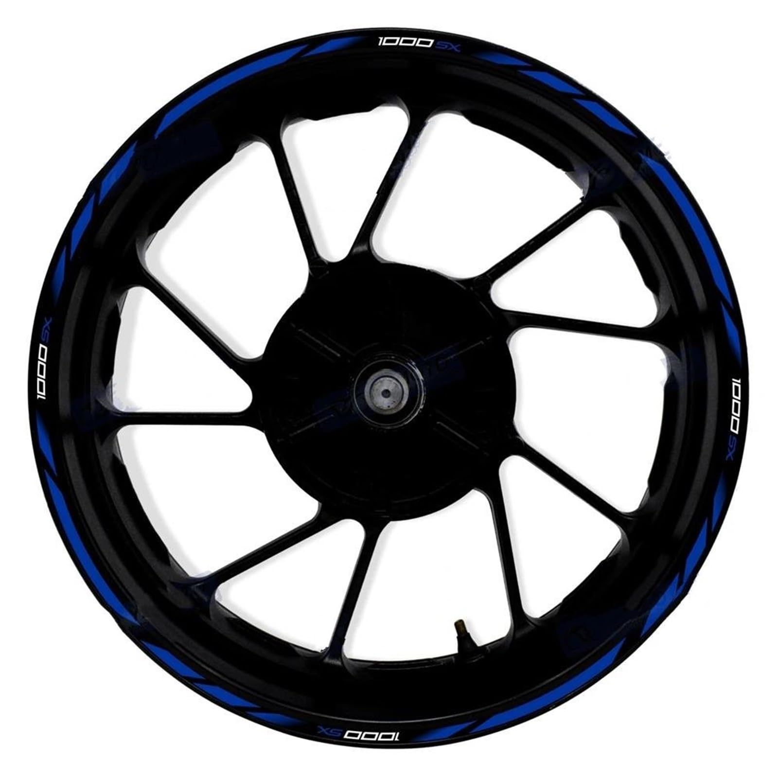 Motorcycle 17 Inch Front and Rear Stripe Decals Wheel Rim Stickers for Kawasaki 1000SX for Z1000SX(Color4)