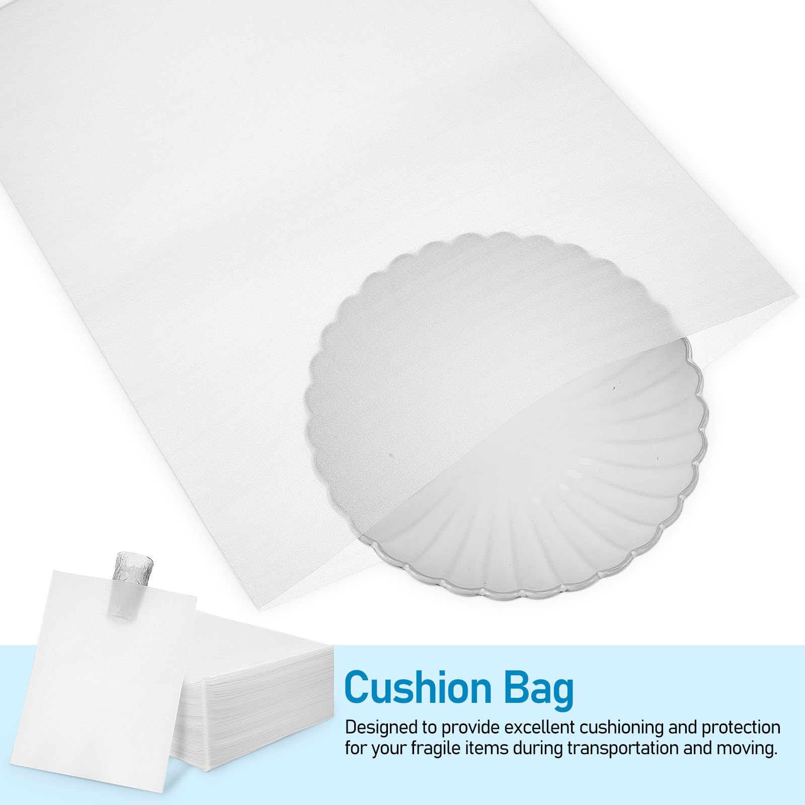 100 Pezzi Foam Pouch in Pe Bianco 30x40 Cm per Imballaggio | Vetro e Oggetti Fragili, Grande Capacità, Trasporto e Trasloco, Facile da Usare