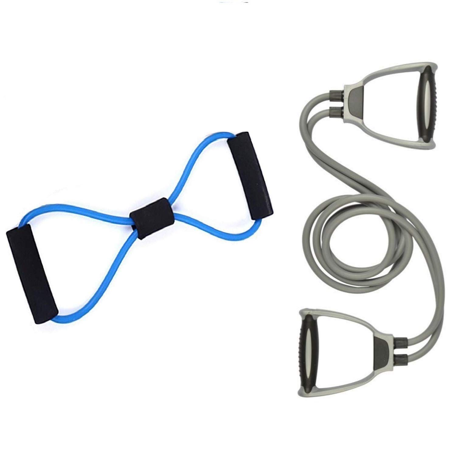 VIRTUAL WORLD Figure 8 Chest Expander Resistance Band Shaped Exercise Elastic Bands for Workout Fitness with Handle Double Toning Tube for Home Workout (B08FTDV2WR) Amazon Price History, Amazon Price Tracker